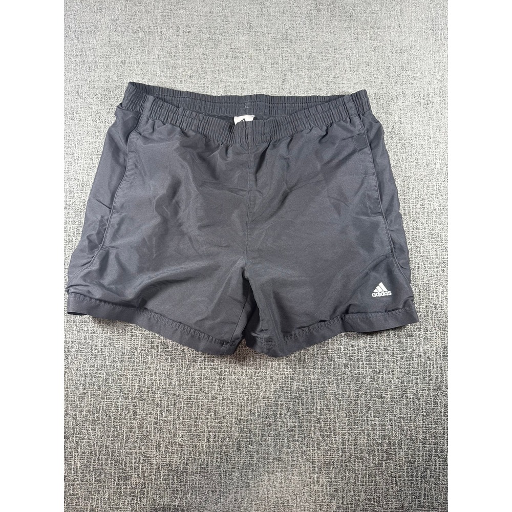 Adidas Mens Black Athletic Running Training Shorts Size L Mesh Lined Pockets